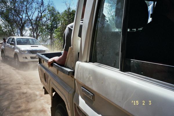 Cruising around in trucks. Photo: Emilio Cuilan