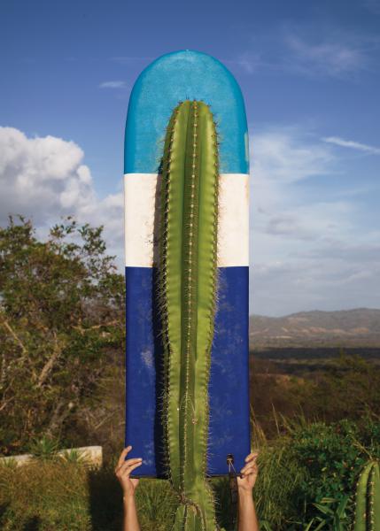 Tucker Phillips holds up the fun board. Photo: Brian Kelley