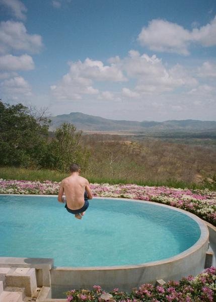 Billy does a cannon-ball. Photo: Brandon Kuzma