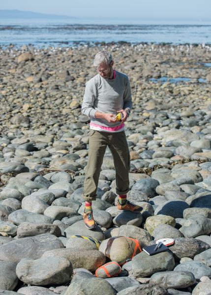 Dan Funderburgh working through some installation ideas.